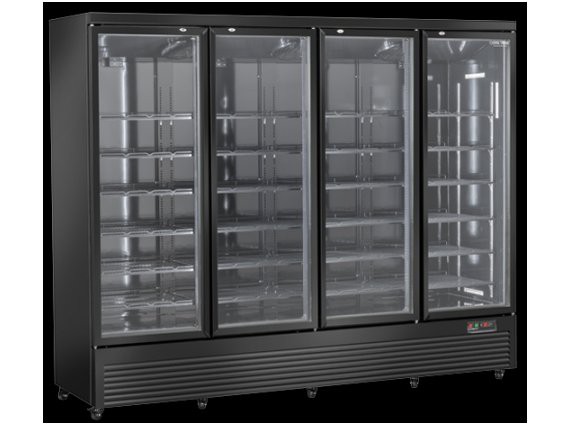 Frigorifero RCG 2500B nero 2248 litri,  +1 / +10°. Porte a vetri.